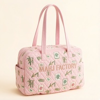 Sac de voyage week-end à fermetures éclair, sac de sport extensible fait main avec support pour tuiles de Mahjong et poussoir