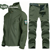 Ensemble de survêtement pour homme avec logo personnalisé, veste softshell à capuche et pantalon cargo, uniforme de randonnée et de trekking