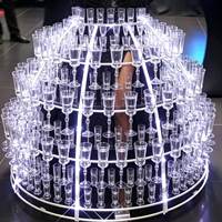 Jupe lumineuse LED personnalisée en acrylique, support de présentation pour verres à shot, robe de performance lumineuse pour club, scène, anniversaire, banquet, spectacle