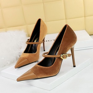Sandales Talon Femme Pointed Toe Office Shoes Women Slide New Design Fancy High <b>Heels</b> - Product Image 2