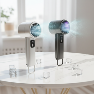 Ventilateur de poche LED noir rechargeable pour la maison, mini ventilateur portable USB rechargeable pour la nuit - Product Image 5