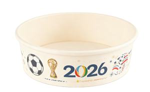 Bol à salade en papier kraft, bols en papier kraft jetables, bol en papier personnalisé sur le thème du tournoi de football 2026 - Product Image 3