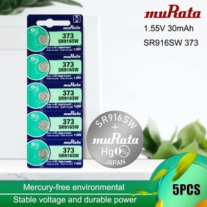 Silver Oxide <b>Watch</b> Battery 373 SR916SW 916 1.55V 100% Original Brand <b>Watch</b> Battery 373 Button Coin Cell 0%Hg - Product Image 5