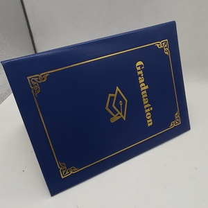 Couverture de diplôme personnalisée en similicuir, avec logo imprimé, dossier de certificat de diplôme de luxe pour la remise des diplômes - Product Image 2