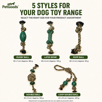 Jouets pour chiens en corde camouflage avec balles en caoutchouc et os en latex pour chiens de taille moyenne à grande, jouet interactif à mâcher