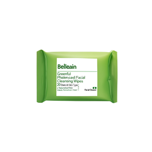 Lingettes nettoyantes pour le visage Beplain Greenful à pH équilibré, 20 lingettes, tous types de peau, formule K Beauty, produit de soin personnel - Product Image 2