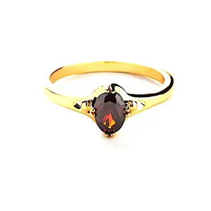 Milskye fashion engagement for women 925 sterling silver jewelry 18k gold plated ruby garnet ring