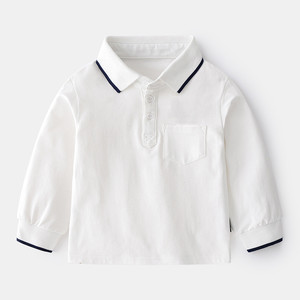 T-Shirt di Alta Qualità all'Ingrosso, 100% Cotone, Polo a Maniche Lunghe, Abbigliamento per Bambini 2020, Magliette per Bambini - Product Image 3
