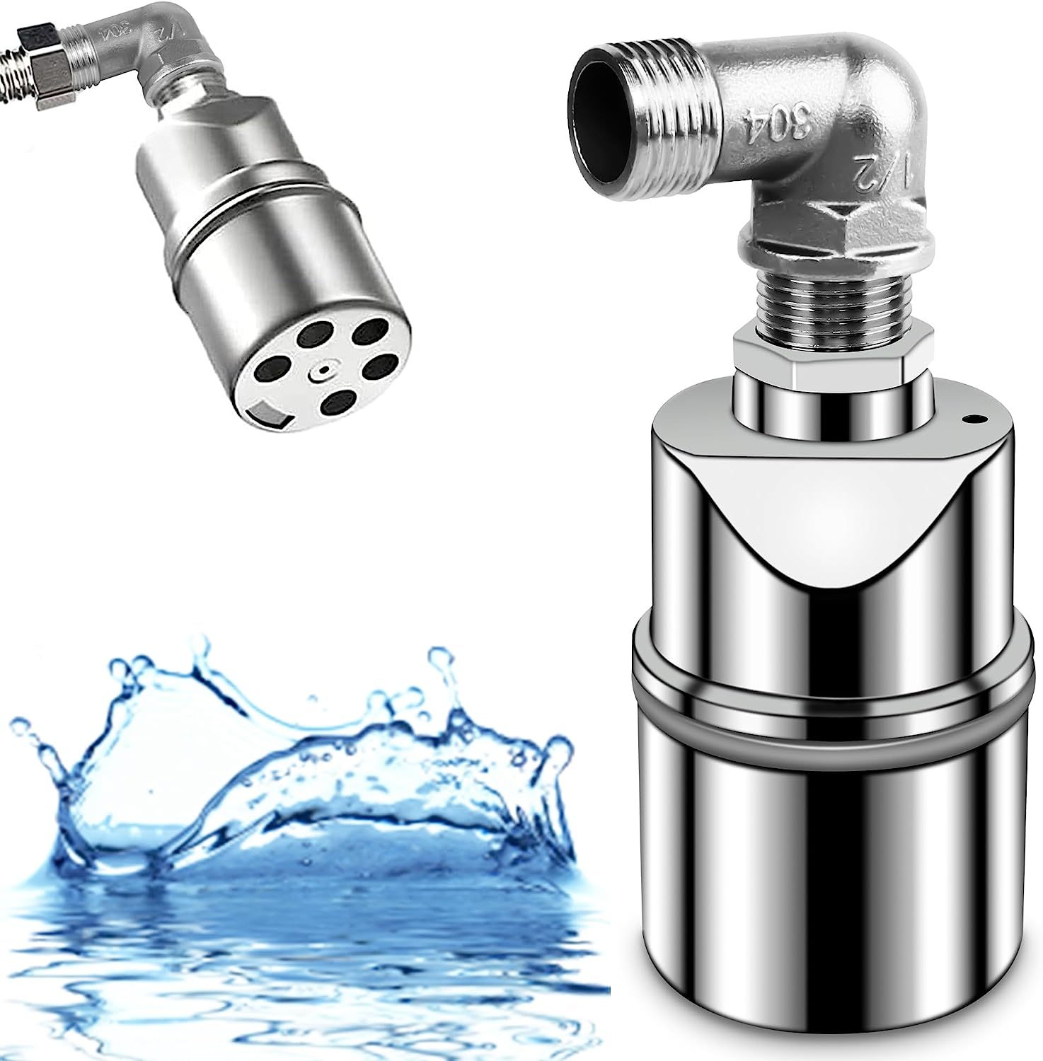 Vanne à Bille Avec Flotteur 1/2" BSP - En Acier Inoxydable Et Laiton, Pour Contrôle Automatique Du Niveau D'eau - 2