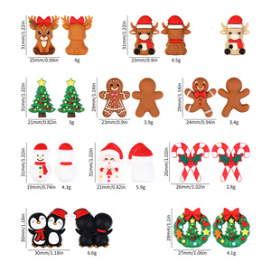 Cuentas de silicona navideñas de 20-31mm con diseños de muñeco de nieve, reno y oso polar, de grado alimenticio, sin BPA, sueltas, para decoración de bolígrafos y mordedores - Product Image 4