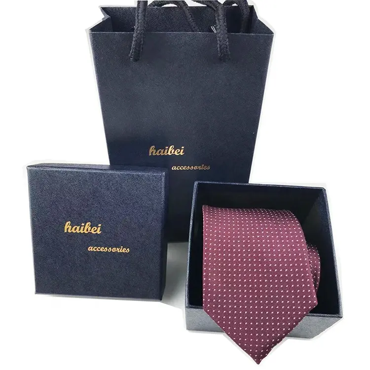 High quality maroon tie white dot handmade fashion necktie business silk ties men
