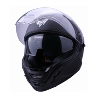 Casque de moto intégral à visière double ABS noir et rouge pour homme et femme, universel, quatre saisons, certifié ECE/DOT, 1 an