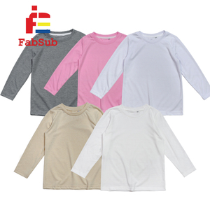 เสื้อแขนยาวพิมพ์ซับลิเมชันคอกลมความหนาของ220gsm เสื้อยืดสำหรับผู้ใหญ่เด็กวัยหัดเดินเยาวชน - Product Image 2