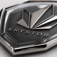 Emblème de voiture personnalisé en diamant facetté, gris fumé translucide chromé, logo personnalisé, autocollant en acrylique bombé pour carrosserie, OEM ODM