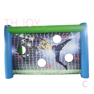 Free air ship to door, 4x2.5m portatile shootut gonfiabile Speed Cage Penalty Game PVC Soccer Shooting Game giochi di carnevale