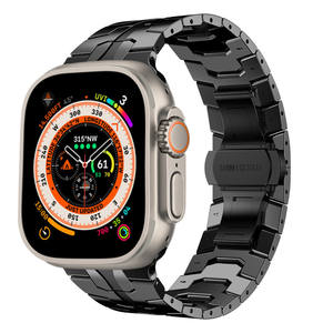 HMJ, nuevo cinturón de reloj inteligente 45 49mm, correa de pulsera de acero inoxidable de hierro, correa de reloj de Metal 49mm para Apple Watch Ultra - Product Image 3