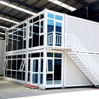Maison conteneur préfabriquée portable de 20 pieds, construction en acier, moderne, pour bureau, appartement, hôtel