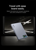 Ultradünne Aluminiumlegierung Magnetische 2-in-1 Powerbank LED-Anzeige 15W Kabelloses Ladegerät Solarladung für 5000mAh/10000mAh Telefone