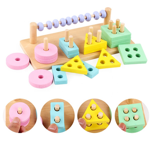Shape puzzle toy eco-friendly material medium environment DIY blocks preschool educational toy for kids - Product Image 2