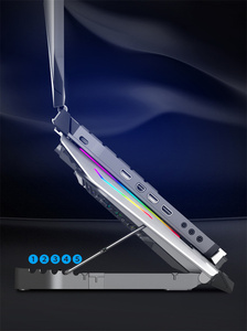 <span class=keywords><strong>Support</strong></span> de refroidissement ergonomique pour <span class=keywords><strong>ordinateur</strong></span> <span class=keywords><strong>portable</strong></span> avec écran LCD, double ventilateurs puissants, RGB, pour gaming, avec <span class=keywords><strong>support</strong></span> de téléphone – Offre Spéciale - Product Image 4