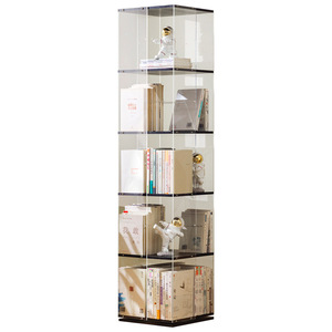 Bibliothèque rotative à 360 degrés Eleven Dimensions 2248 noire, autoportante, pour salon et rangement domestique - Product Image 5