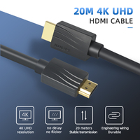 JJTS kabel HDMI lapisan 20m, kamera Video konferensi 3D, kabel 4k murah 4K 2.0 1.4 aksesoris telepon lapis emas 3 tahun