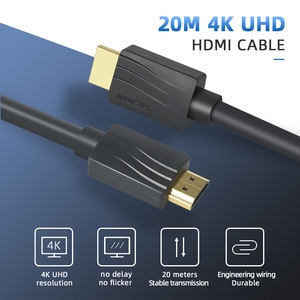 JJTS <span class=keywords><strong>Cable</strong></span> <span class=keywords><strong>HDMI</strong></span> chapado 20m 3D cámara de videoconferencia <span class=keywords><strong>4K</strong></span> <span class=keywords><strong>Cable</strong></span> barato <span class=keywords><strong>4K</strong></span> 2,0 1,4 accesorios de teléfono de oro chapado en oro 3 años - Product Image 5