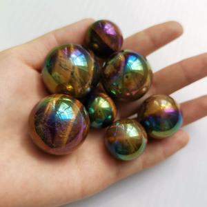 20-40Mm Angel <span class=keywords><strong>Aura</strong></span> Tiger Eye Balls Quả Cầu Mắt Hổ Tự Nhiên Lớp Phủ Pha Lê - Product Image 4