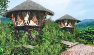 Toiture en paille artificielle isolante pour maison d'hôtes décorative en zone touristique - Product Image 6