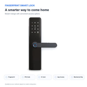Cerradura Inteligente para Puerta con Huella Dactilar OEM de Fábrica, Aleación de Aluminio, Contraseña Digital, Manija Electrónica, Cerradura de Seguridad Inteligente para Interiores - Product Image 2