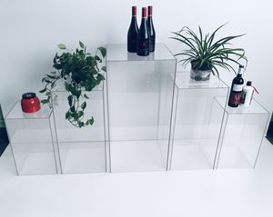 Phục vụ đứng giá 50cm Cube trong suốt bảng đám cưới khách sạn món tráng miệng risers Trắng Acrylic tự chọn hiển thị thực phẩm đứng cho Đảng - Product Image 3