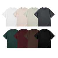 Kaos Pria Oversize Bahan Katun Pre-Shrunk 300gsm Lengan Pendek Basic Katun Kerah Bulat Longgar
