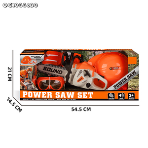 Casque enfants Kit de jardin garçons outils à main <span class=keywords><strong>scie</strong></span> à chaîne électrique <span class=keywords><strong>jouet</strong></span> semblant jouer ensemble d'outils enfants jeux de jardin avec son de Chine - Product Image 6