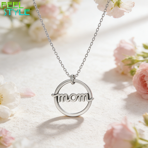 Collana con Ciondolo Personalizzabile <span class=keywords><strong>MAMMA</strong></span> & <span class=keywords><strong>PAPÀ</strong></span> in Acciaio Inossidabile Placcato Oro 18K PVD, Regalo Impermeabile per la Festa del <span class=keywords><strong>Papà</strong></span> - Product Image 6