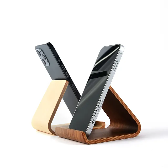 Iphone Stand Wooden Bamboo Mobile Stand Desktop Tablet Promo with Logo