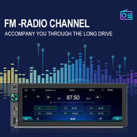 Autoradio HD 6,86 pouces avec charge rapide Type C, multimédia, Carplay, Android Auto, écran tactile, stéréo, vidéo, BT, USB, FM, AUX, lecteur MP5