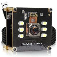 Cámara Web para PC UVC sin Controlador, 48MP, Auto HD, 8000x6000P, 30fps, 4K, 8K, Visión Nocturna, Mini Cámara Automática con LED Blanco