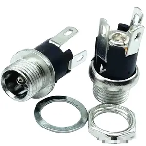 12V 4A DC025 DC021 prise femelle en métal montage sur panneau Jack 5.5*2.1mm 5.5*2.5mm connecteur d'alimentation cc