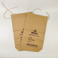 Sac en papier kraft biodégradable avec cordon de serrage, emballage écologique personnalisé pour la collecte des déchets de jardin