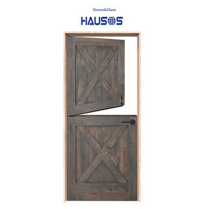 Exterior tradicional caballo dividido puertas estables para la venta entrada Bahía barata bahía de madera maciza exterior granero puerta holandesa con manija - Product Image 3
