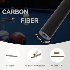 Queue de <span class=keywords><strong>billard</strong></span> OKHEALING 9,5 mm en fibre de carbone avec joint en acier inoxydable pour les tournois - Product Image 5