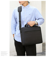 Sac pour ordinateur portable en polyester avec logo personnalisé, bandoulière et sangle pour chariot, facile à fixer sur les bagages pour le travail ou les voyages