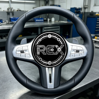 Volant sport en cuir avec LED en fibre de carbone personnalisé pour BMW Série 1 3 5 7 X5 F15 X6 F16 F30 F20