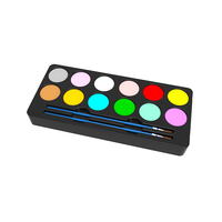 Kit de peinture faciale avec drapeau du brésil, 18 couleurs, pour fille nue, dessin de football, halloween, maquillage en néon