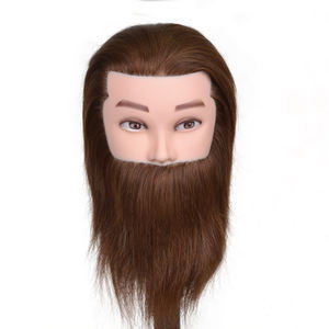 หัวหุ่นชายทำจากผมจริงพร้อมเครา - <span class=keywords><strong>ผม</strong></span>มนุษย์ 100% ปรับแต่งสีผิว/สี<span class=keywords><strong>ผม</strong></span>และความยาวได้ สำหรับการฝึกช่างตัดผมมืออาชีพ - Product Image 3