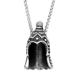 yunnique Stainless Steel Warrior Helmet Pendant Necklace Geometric Design Japanese Korean Style Fashion Jewelry - Product Image 5