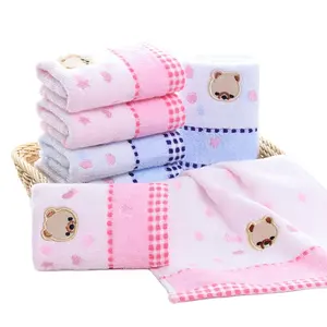 100% cotton Fabric Anti-Bacterial Face Towel Baby Washcloth