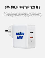 Cargador Súper Rápido de Pared con Doble Puerto USB Tipo C y USB A, 100W PD PPS, Tecnología GaN (Nitruro de Galio), con Conector de Tierra para Teléfono y Portátil, Certificación CE ROHS