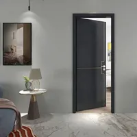 Porte en bois massif écologique certifiée CE ISO, résistante aux explosions et aux balles, finition par transfert thermique pour villa, hôtel, hôpital, école