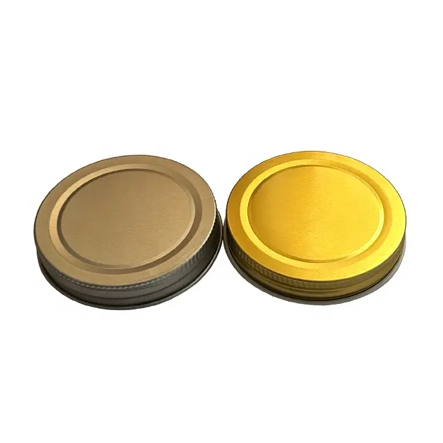 Customized Color Silver Gold Tinplate 70mm/86mm Screw Jam Stainless Steel Cap for Mason Jar Seal